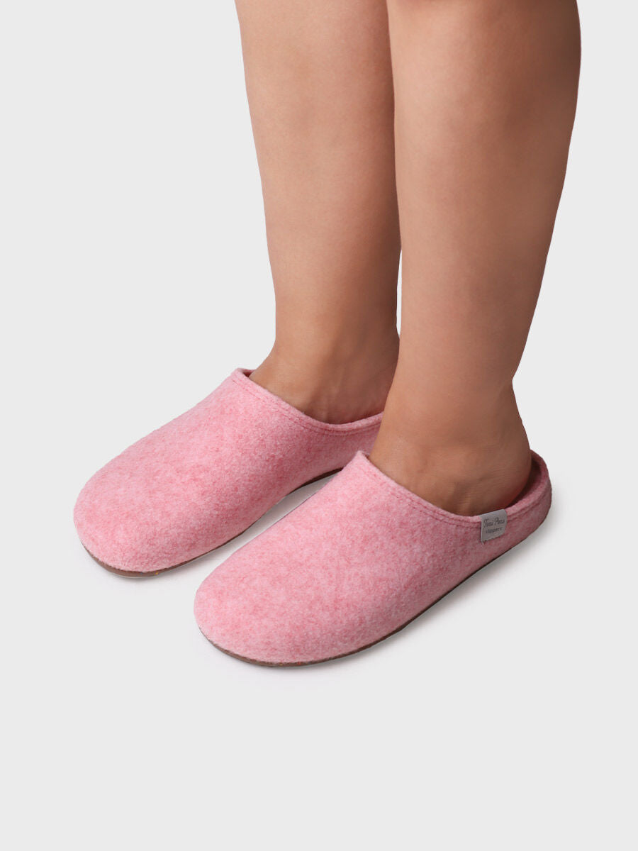 Pantuflas para mujer en color rosa - MONA-FR